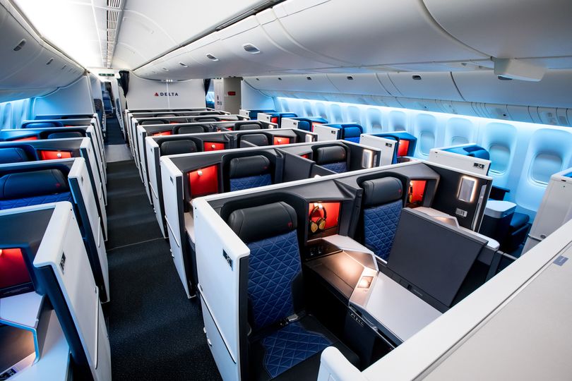 Delta's Airbus A350 business class cabin